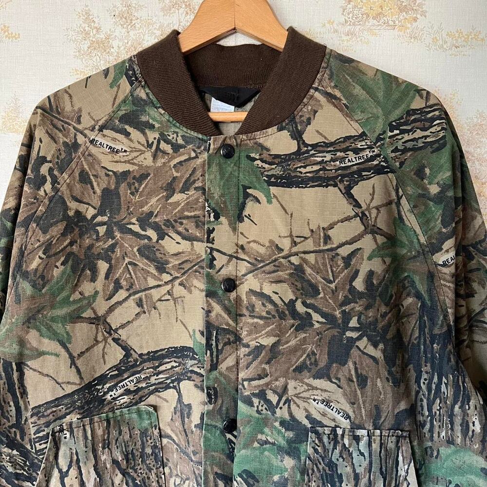 1990s Liberty Realtree Camo Bomber Jacket | Made in USA | Size XL - Picture 2 of 11